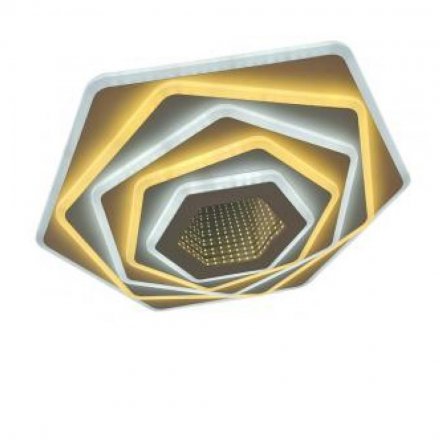Lustra LED Infinity Mirror Hexagon 140W cu Telecomanda LD-140WIFMHE