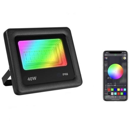 Proiector LED Smart RGBWW 40W cu Bluetooth 